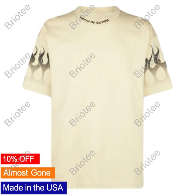 Official Vision Of Super Sand Shirt New With Black Gradient Flames