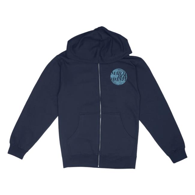 Official The Merch Collective Matchbox Twenty Circle Sketch Zip Up Hoody MatchboxTwenty