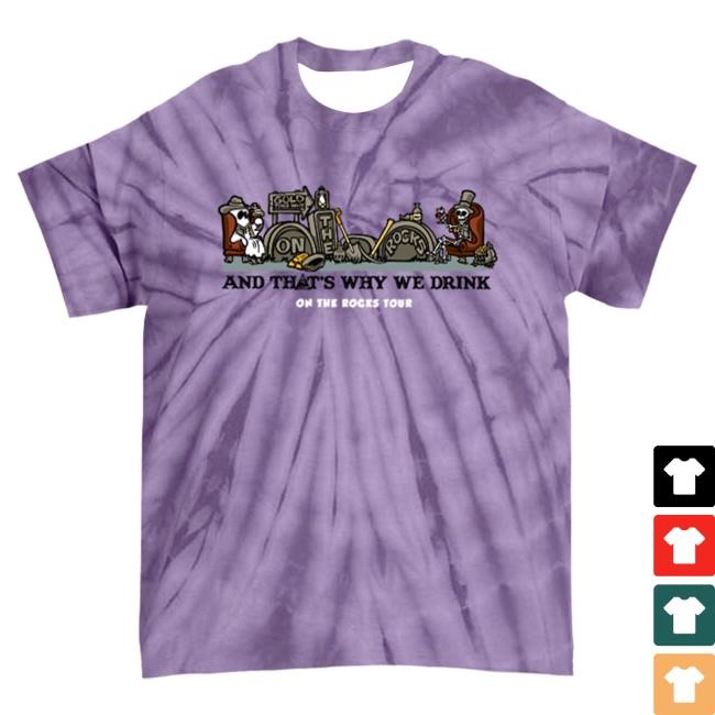 Official Atwwd Merch And Thats Why We Drink Merch On The Rocks Tour Dye T-Shirts (Spider Purple)