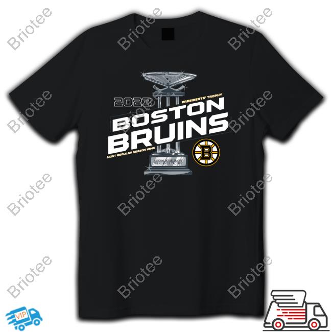 Official Nhl Boston Bruins Fanatics 2023 Presidents' Trophy T-Shirt