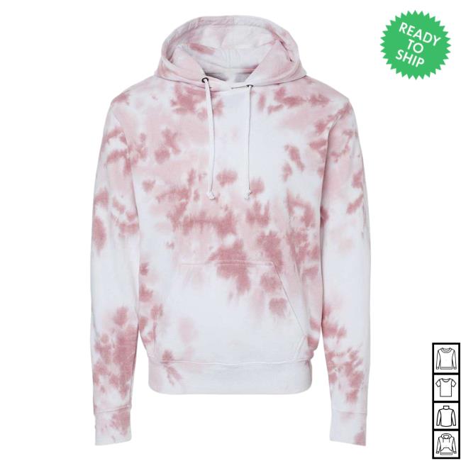 Official Kohls Apparel Clothing Store Shop Merch J. America Tie-Dye Sweatshirts Dusty Rose Tie Dye