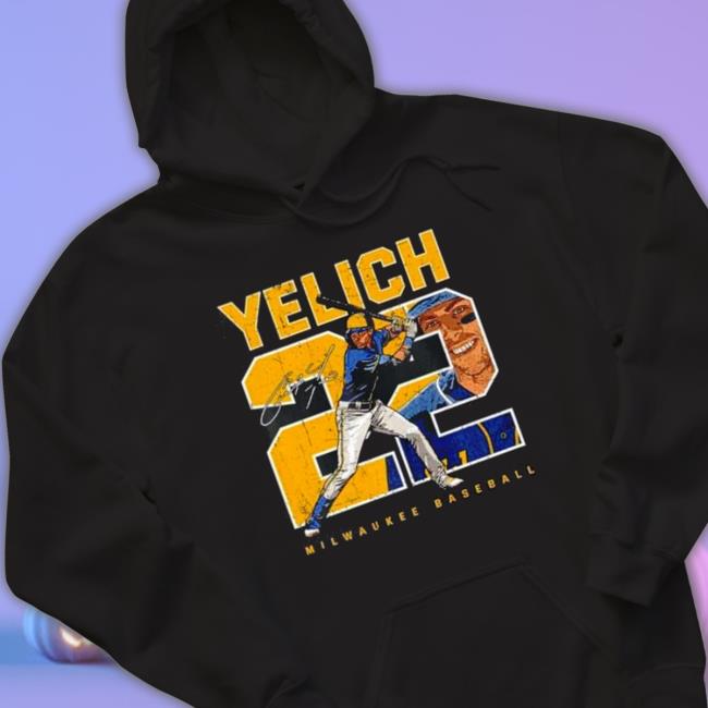 Number And Portrait Christian Yelich Milwaukee Signature Sweatshirt