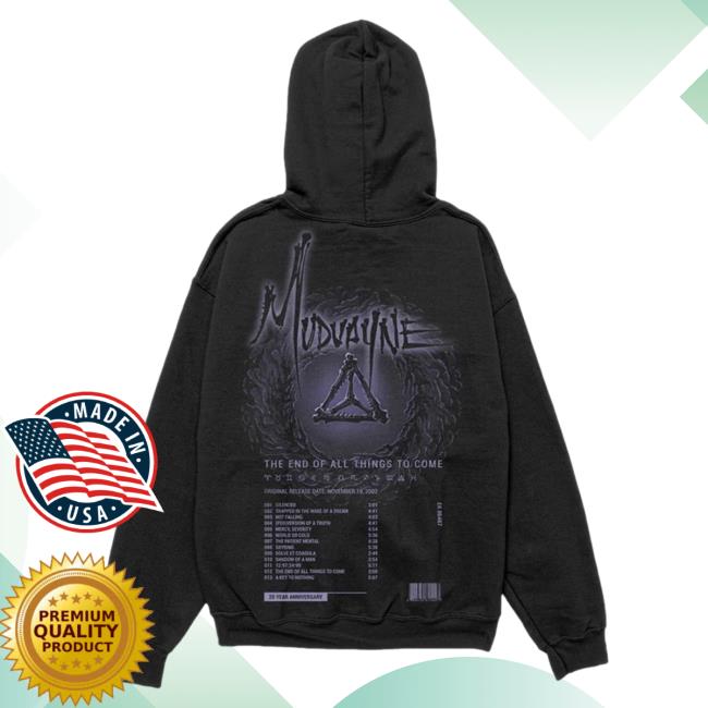 Official Mudvayne Merch Mud Vayne 20 Year Anniversary Tracklist Popover Hoodie