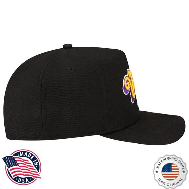 Official Born X Raised + Vikings Pro Script A-Frame Snapback Hat: Black NFL 2025 Kickoff