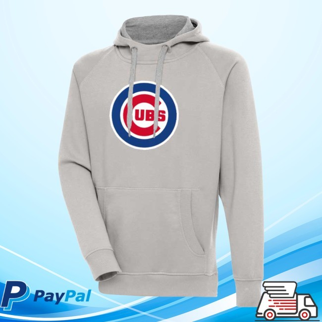 Chicago Cubs Grey Bullseye Victory Pullover LS Hoodie