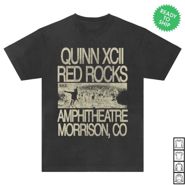 Official Quinn Xcii Red Rocks 2025 Live Photo Shirt