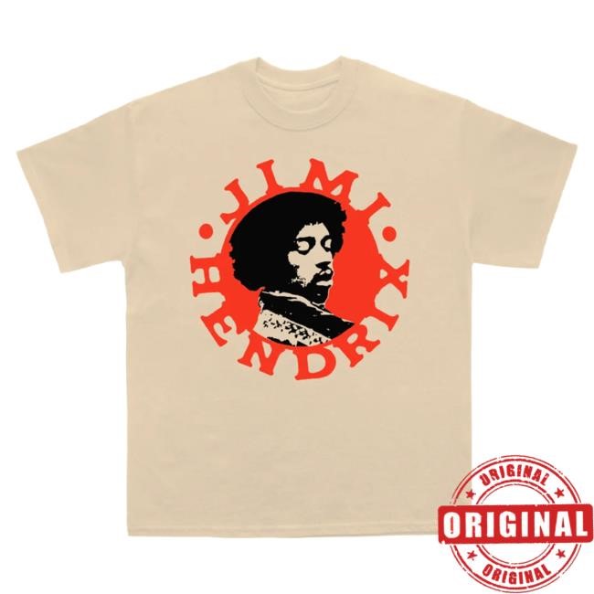 Official Jimi Hendrix Merch Store Jimi Hendrix Red Circle Sand Top Shirt