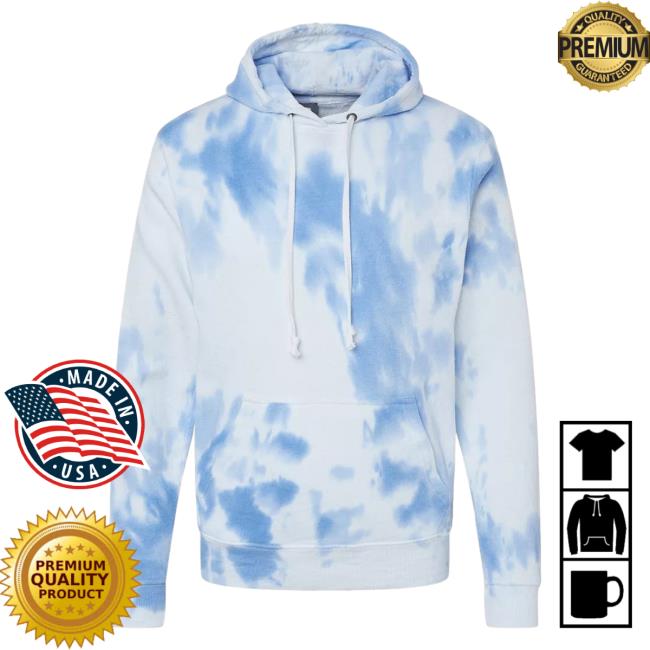 Official Kohls Apparel Clothing Store Shop Merch J. America Tie-Dye Pullover Hoodie Periwinkle Tie Dye