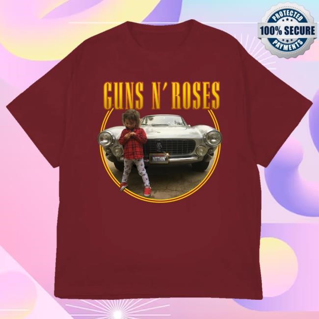 Official Guns N Roses Merch Store Nothin’ Red Tshirt Guns N’ Roses