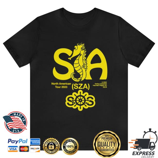 SZA Black SOS Seahorse Europe Tour Tees