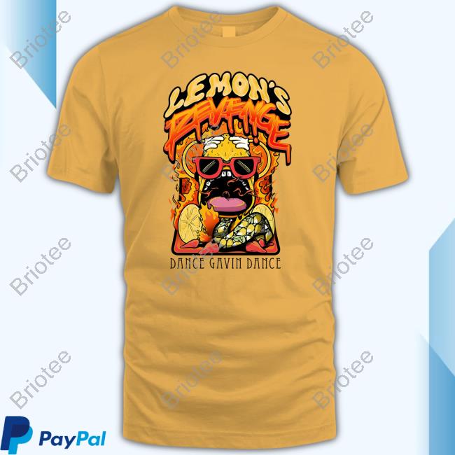 Official Dance Gavin Dance Merch Lemon's Revenge Gold Tee Shirt