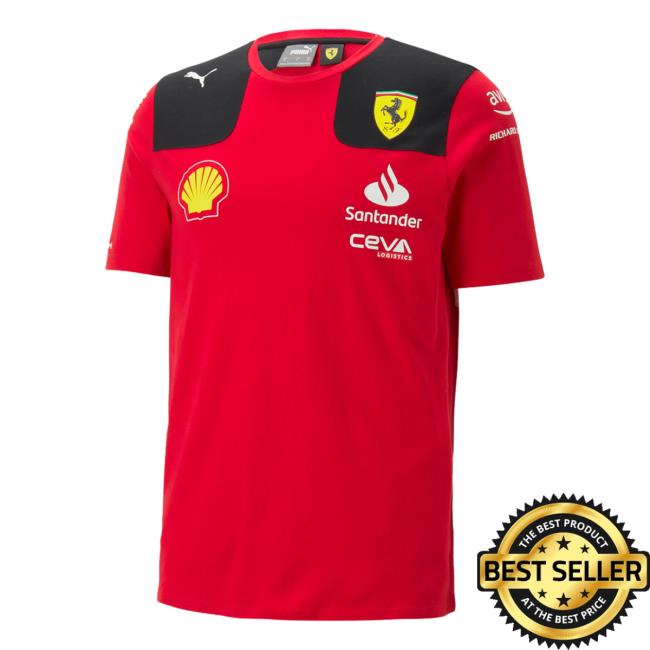 Official Formula1 F1 Store Merch Shop Scuderia Ferrari 2023 Team Charles Leclerc Pullover Hoodie Red F1store