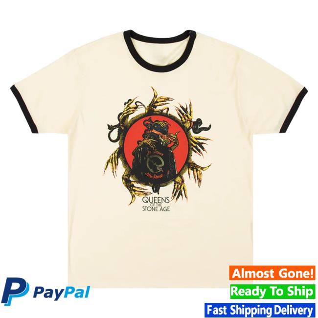 Official Queens Of The Stone Age Qotsa Merch Store In Times New Roman... Ringer T-Shirts Queensofthestoneage