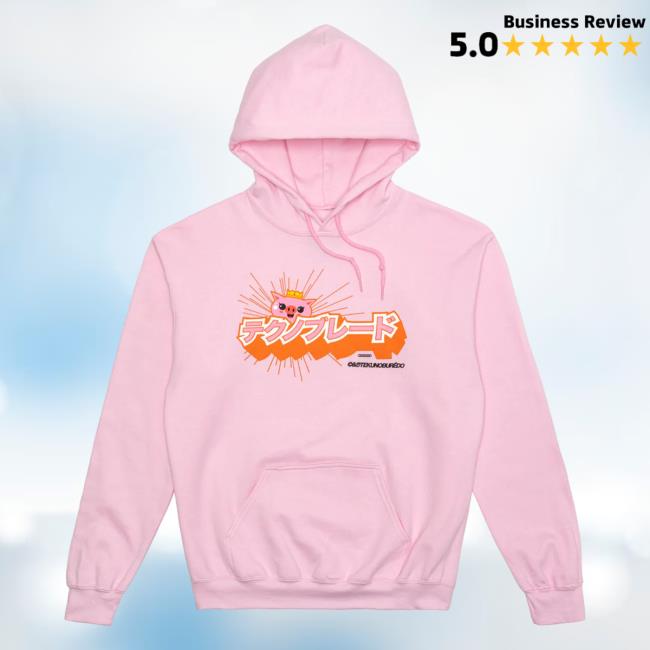 Official Technoblade Merch Store Shop Technoblade Tekunoburēdo Pull Over Hoodie Pink
