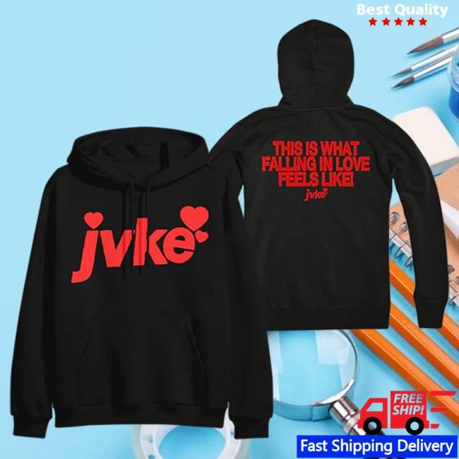 Official Jvke Merch Jvke Falling In Love Black Hoody