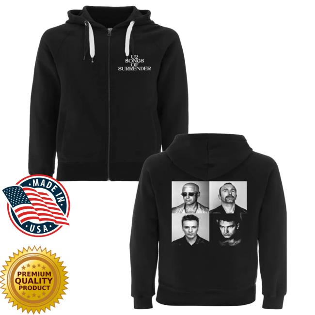 U2 Merch Shop Songs Of Surrender Album Zip-Up Hoodie
