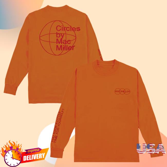 Official Mac Miller Merch Store Mac Miller Take A Little Time Orange Long Sleeve Hot Shirt Mac Miller Clothing Apparel Shop MacMiller