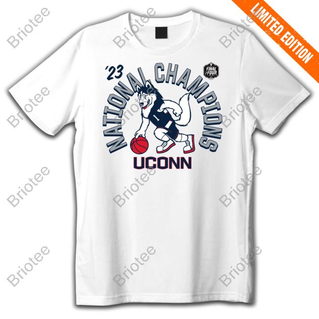 NCAA Merch Uconn Huskies 2023 National Champions Long Sleeve Tee