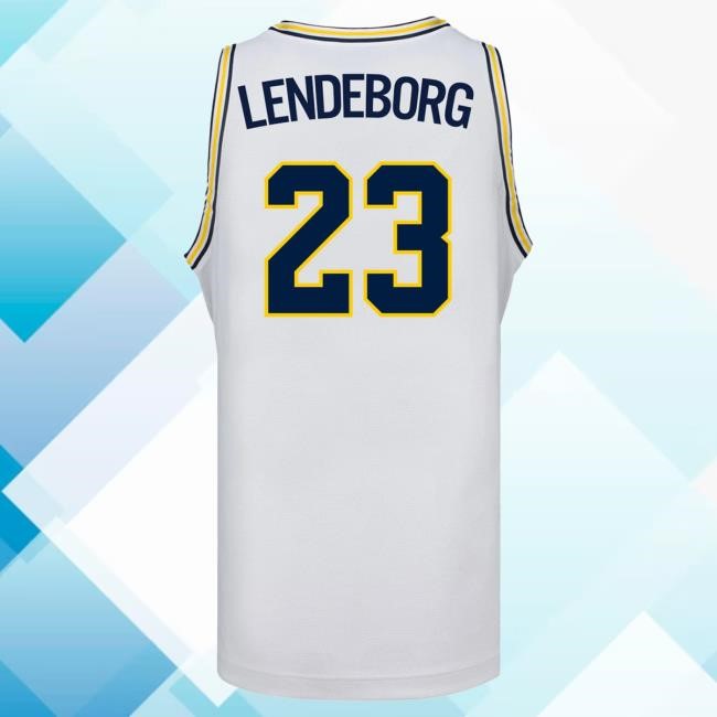 Michigan Wolverines #23 Yaxel Lendeborg Student Athlete White Basketball Jersey Shirts The M Den Shop Official