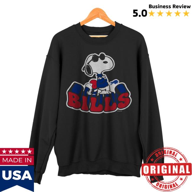Official Junk Food Apparel Clothing Store Shop Junkfoodclothing Buffalo Bills Joe Cool And Woodstock Hooded Sweatshirt