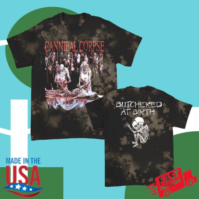 Official Cannibal Corpse Merch Store Butchered At Birth Tie Dye Tshirt CannibalCorpse