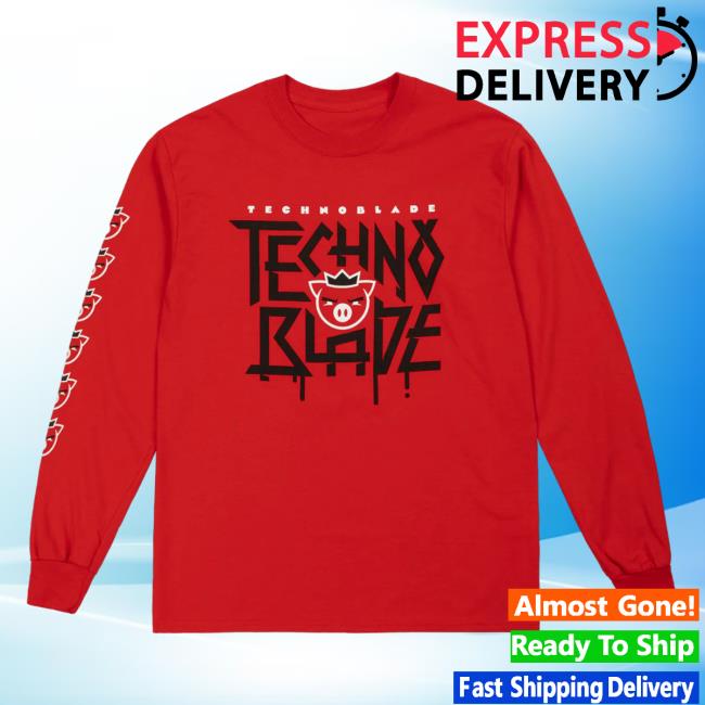 Official Technoblade Merch Store Shop Technoblade Agro Long Sleeve Tees Red