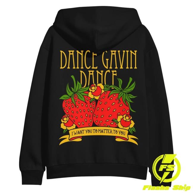 Official Dance Gavin Dance Merch Strawberry's Wake - Black Crewneck Sweatshirt DanceGavinDance