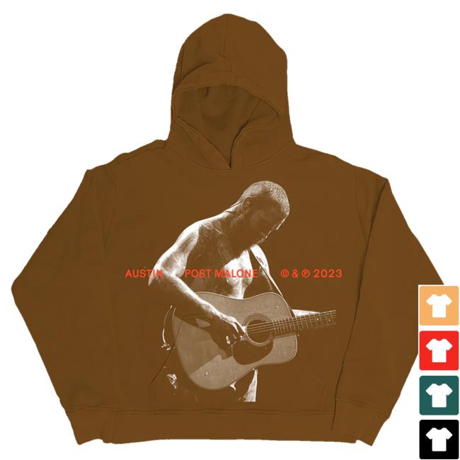 Official Post Malone Merch Store Post Malone Austin Guitar Attractive Hoodie Post Malone Apparel Clothing Shop PostMalone