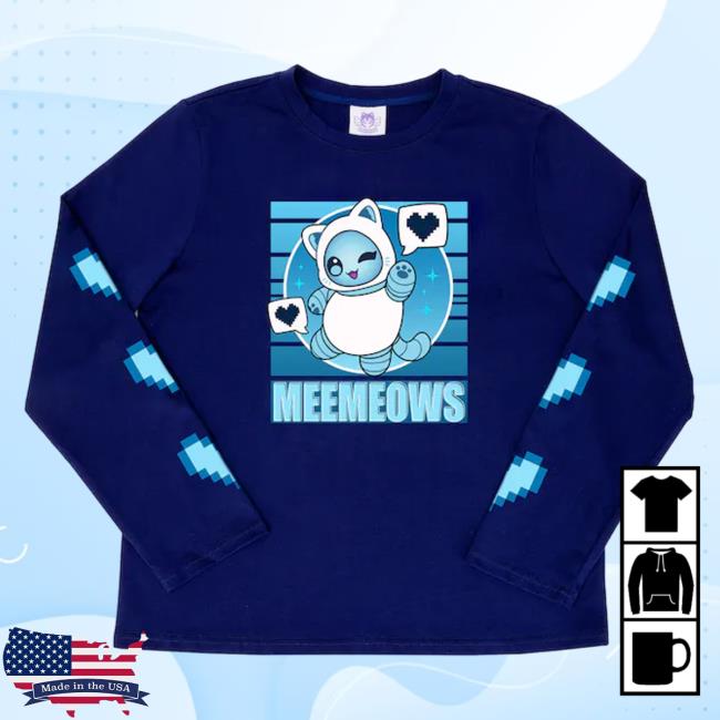 Official aphmeow merch Robot Cat Long Sleeve Tee