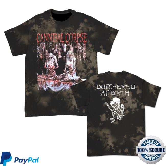 Official Kings Road Merch Store Cannibal Corpse Butchered At Birth Popover Shirt (Bleached Dye) Kings Road Shop CannibalCorpse