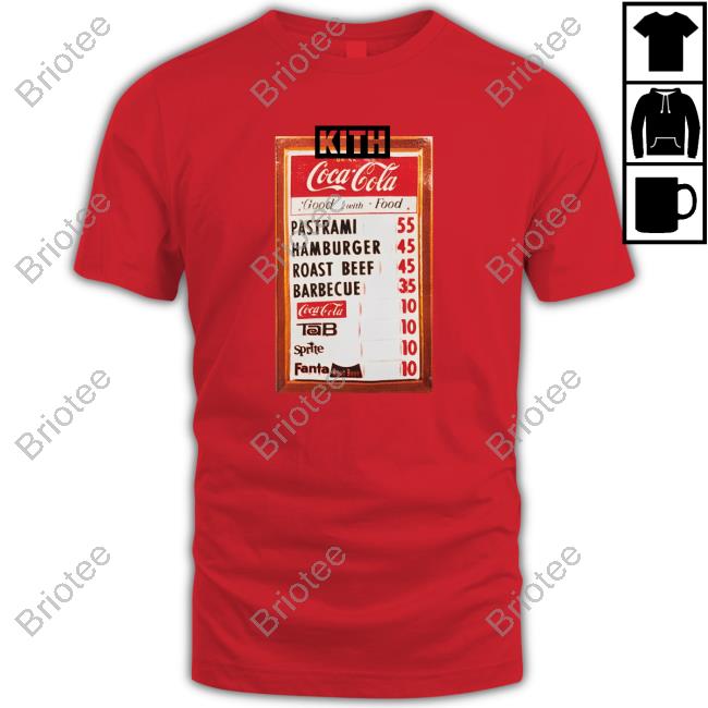 Official Kith Coca Cola Menu Shirts