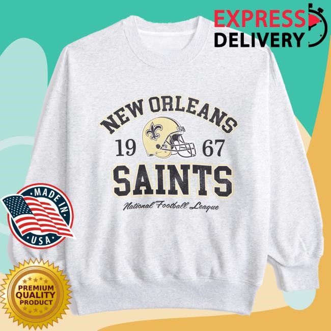 Official Abercrombie And Fitch Clothing New Orleans Saints Vintage Sunday Crew Neck Sweatshirt NFL by Abercrombie