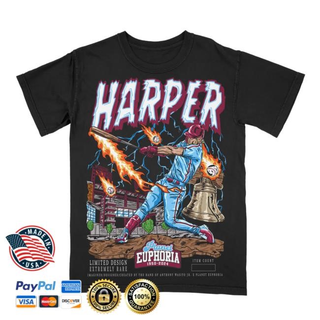 Planet Euphoria Merch Bryce Harper Black T Shirt #/500 – Euphoria Shop