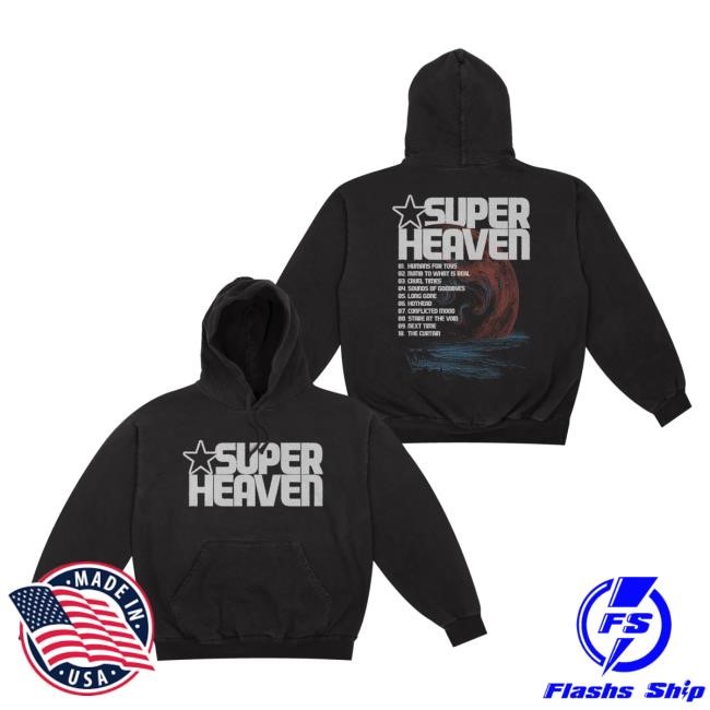 Superheaven Planet II Black Hooded Sweatshirt Superheaven Merch Store Official