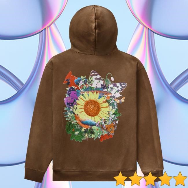Dreamville Floral Popover Hoodie Brn