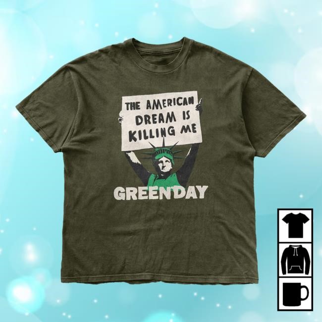 Official Green Day Apparel Store Lady Liberty Protest New T-Shirt Green Day