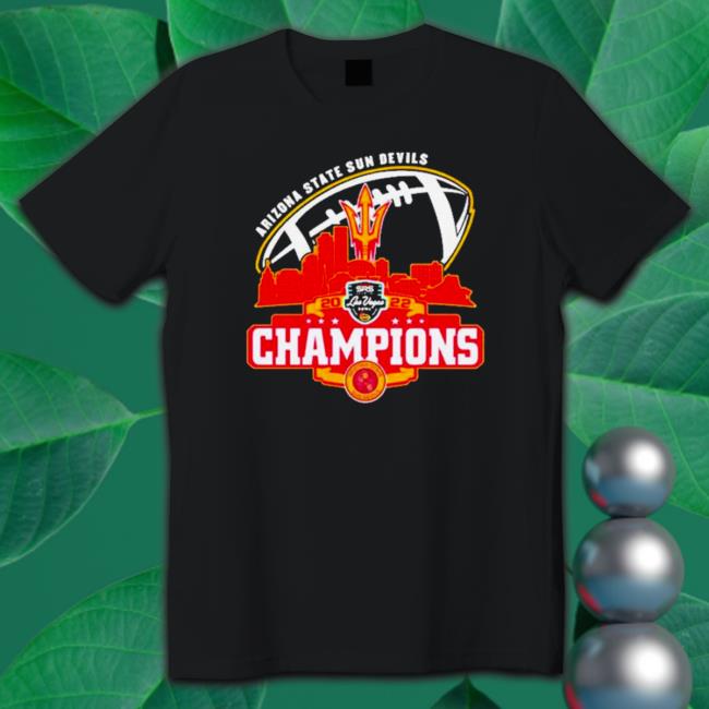 Arizona State Sun Devils Logo Dukes Bowl City 2022 Champions Tee Shirt