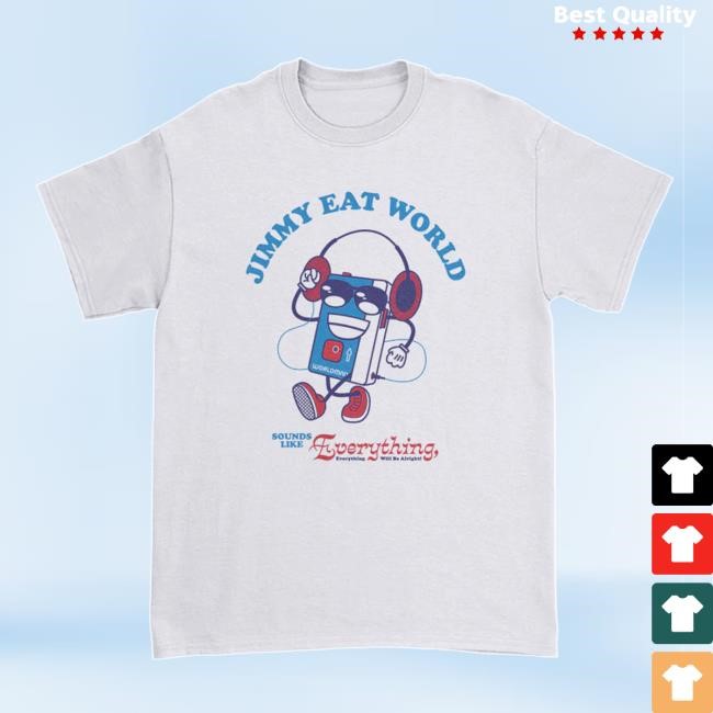 Official Jimmy Eat World Apparel Store Worldman New Shirt (White) – Jimmy Eat World