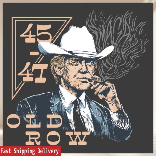 Official Old Row Store Shop The Cowboy Trump Made In USA Pocket Hot Shirt