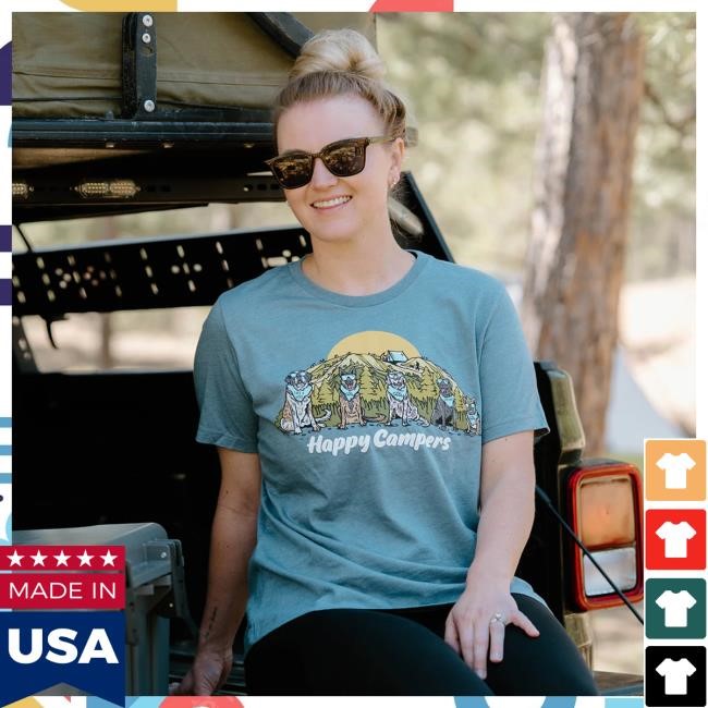 Official Wild Tribute Happy Campers Women's Relaxed Top Shirt