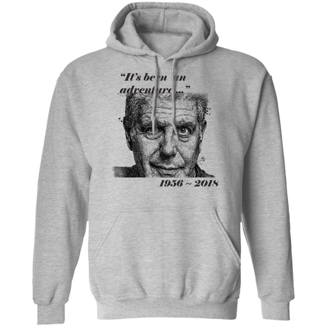 Anthony Bourdain Middle Finger 1956 - 2018 Shirt DEATH MEMORIAL DESIGN It's been adventure white shirt graphic tees Anthony Bourdain Middle Finger 1956 - 2018 Shirt DEATH MEMORIAL DESIGN It's been adventure white shirt graphic tees