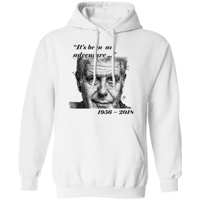 Anthony Bourdain Middle Finger 1956 - 2018 Shirt DEATH MEMORIAL DESIGN It's been adventure white shirt graphic tees Anthony Bourdain Middle Finger 1956 - 2018 Shirt DEATH MEMORIAL DESIGN It's been adventure white shirt graphic tees
