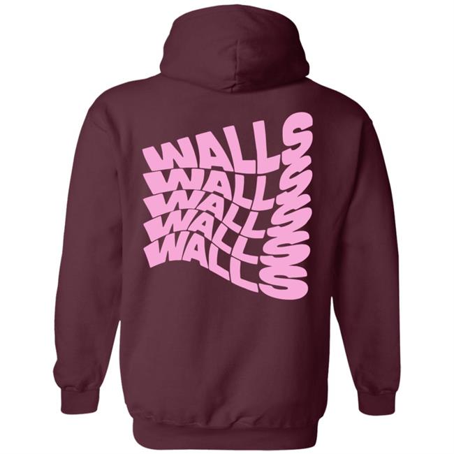 Louis Tomlinson Merch Smiley Walls Pink Print Hoodie Louis Tomlinson Merch Smiley Walls Pink Print Hoodie