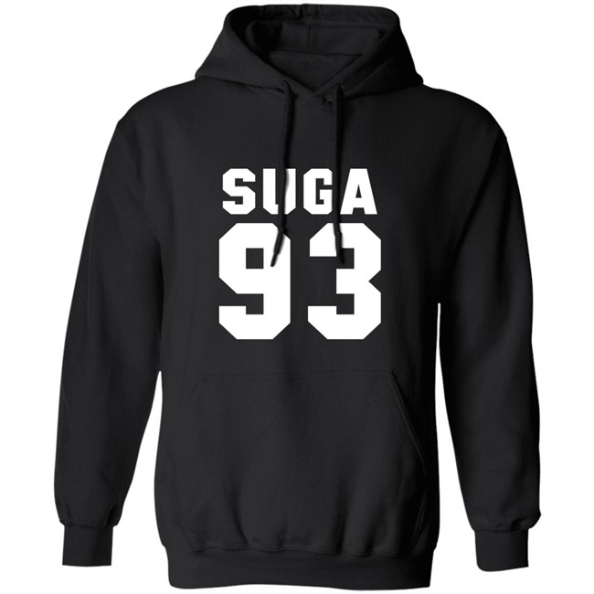 Suga 93 Hoodie BTS Suga 93 Black Hooded Sweatshirt