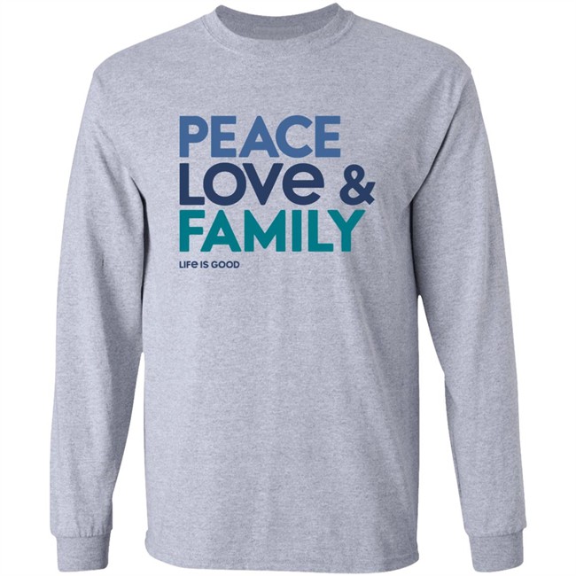 Life Is Good Peace Love & Family T Shirt Peace Love & Family Life Is Good Grey Shirts Life Is Good Peace Love & Family T Shirt Peace Love & Family Life Is Good Grey Shirts