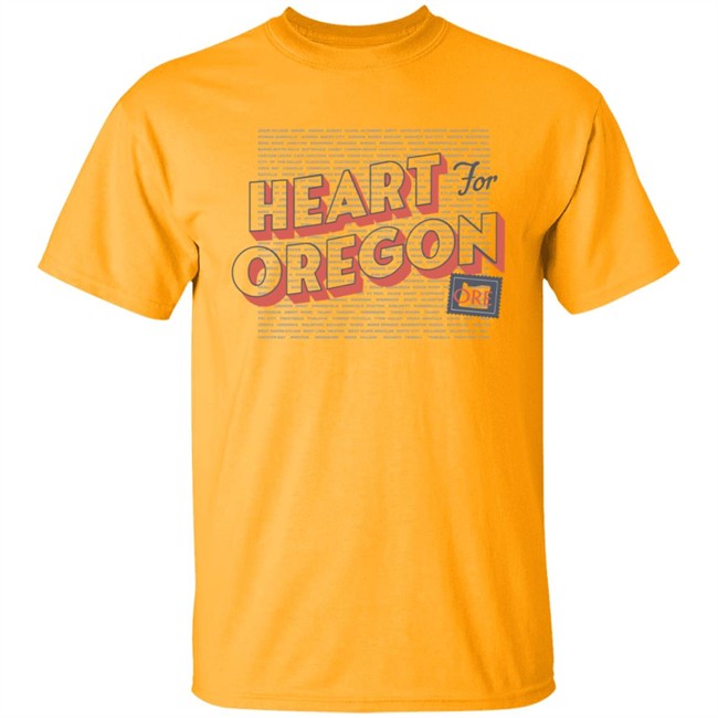 Heart For Oregon Charty Shirt Portland Gear Heart For Oregon Charty Shirt Portland Gear
