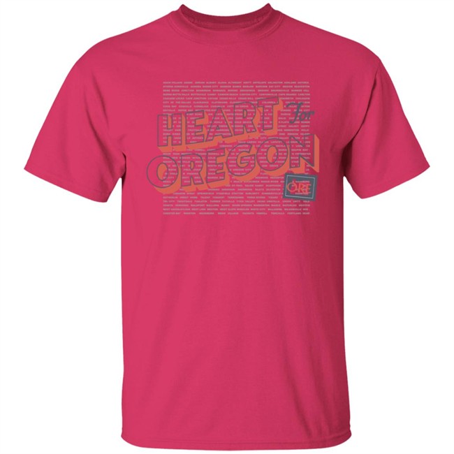 Heart For Oregon Charty Shirt Portland Gear Heart For Oregon Charty Shirt Portland Gear