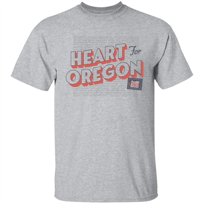 Heart For Oregon Charty Shirt Portland Gear Heart For Oregon Charty Shirt Portland Gear