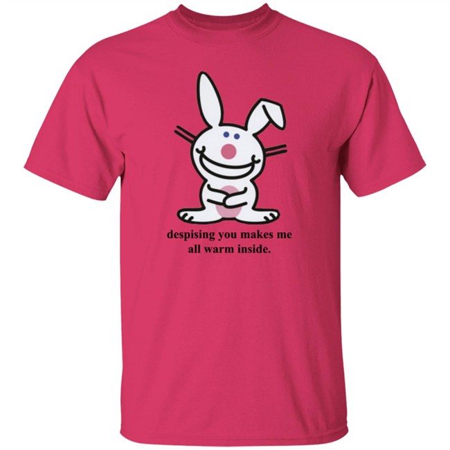 It's Happy Bunny Shirt Despising You Makes Me All Warm Inside Gray Shirt It's Happy Bunny Shirt Despising You Makes Me All Warm Inside Gray Shirt