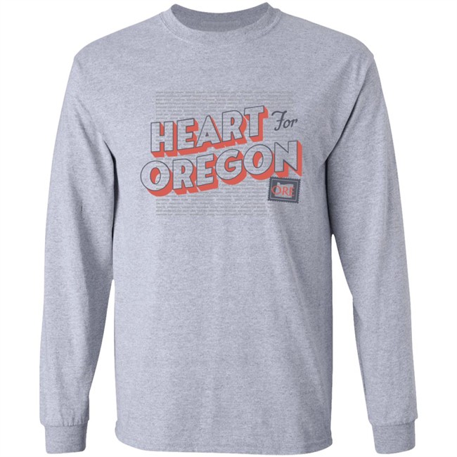 Heart For Oregon Charty Shirt Portland Gear Heart For Oregon Charty Shirt Portland Gear